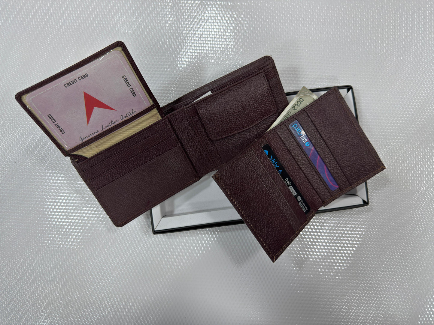 Wallet and card holder with id slot